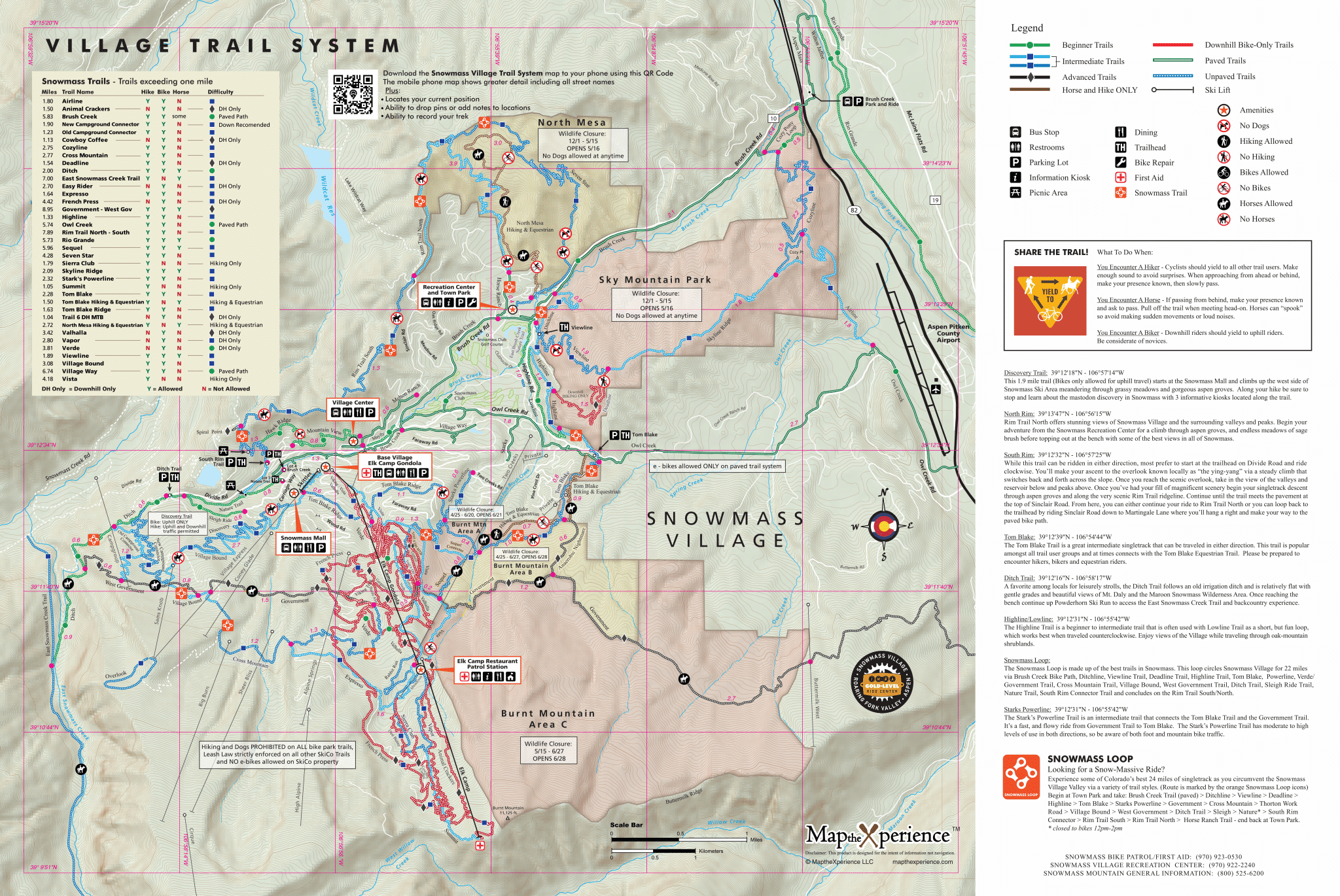 2022 Snowmass Trail map Thumbnail