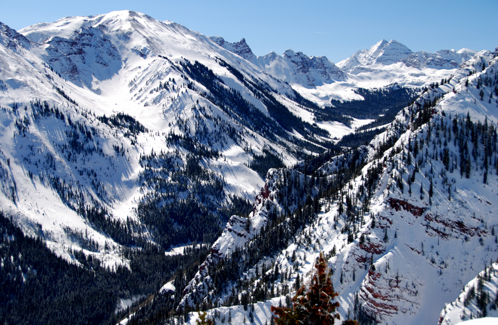 Snow Covered Mountain Peaks